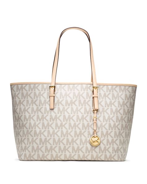 peach michael kors bag|white michael kors tote bag.